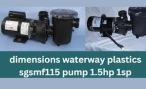 Dimensions Waterway Plastics SGSMF115 Pump 1.5HP 1SP