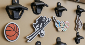 bottle opener wall mount beer olympic stickers